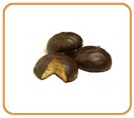 Dough Of Almond Covered By Dark Chocolate Biscuit