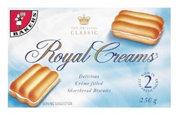 Bakers Royal Cream 250g Biscuits