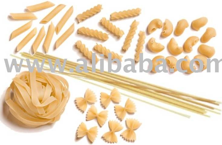 Italian Pasta Made with Durum Wheat, in Different Shapes