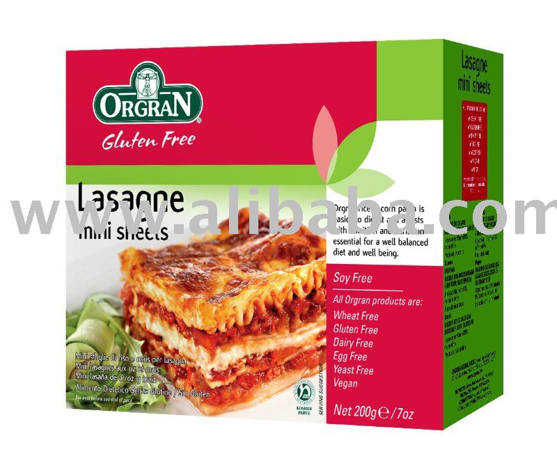Orgran Rice & Corn Lasagne Sheets Pasta