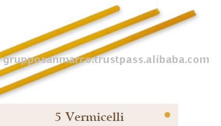 Italian Pasta Noodles Vermicelli produced with durum whear semolina