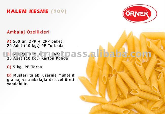 PASTA - MACARONI - % 100  DURUM   WHEAT   SEMOLINA  - PENNE RIGATE