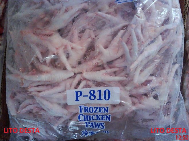 A  Grade  frozen chicken feet/paws, wing tips