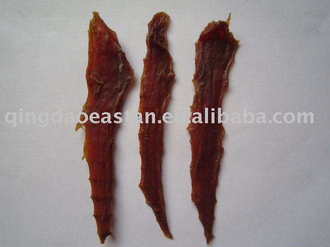 Dried duck jerky