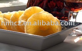 Dried Pineapple, comes in chunks, sliced rings, and diced.