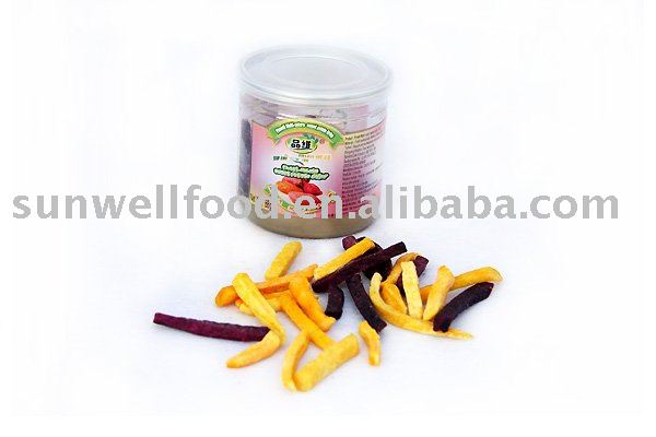 Low temperature VF Mixed Sweet Potato Chips--low fat