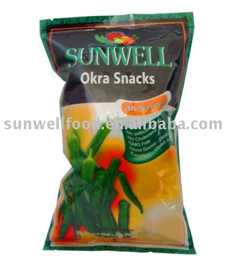 Low Temperature Vacuum Fried Okra Chips-VF snacks