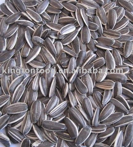 Black sunflower seeds with white strip