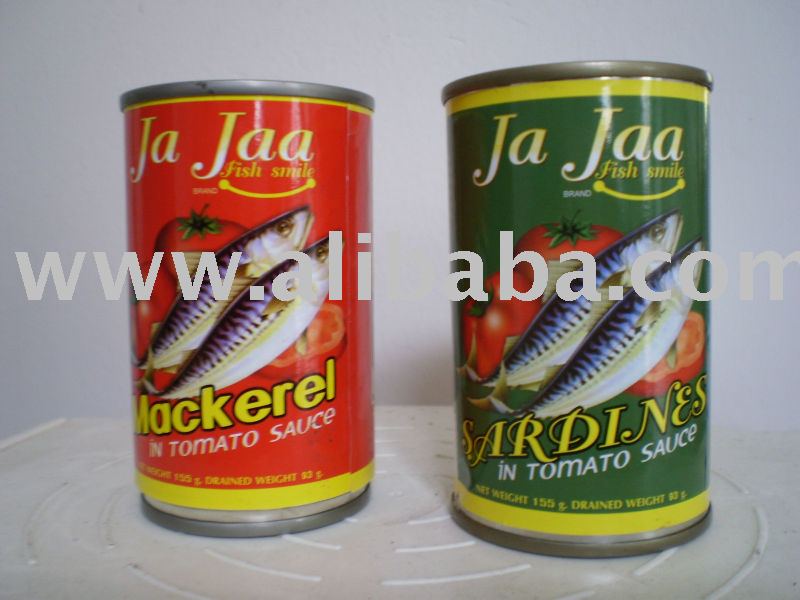 Canned Mackerelsardinestuna In Tomato Sauce Ja Jaa Brandthailand Ja