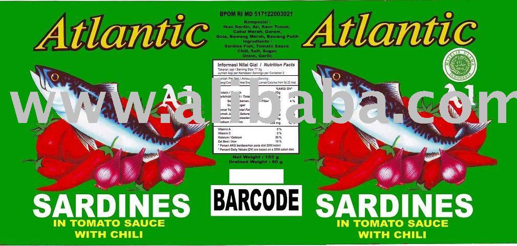 Atlantic Sardines in Tomato with Chilli 155gr and 425gr (enquiry@orcanoble.com)