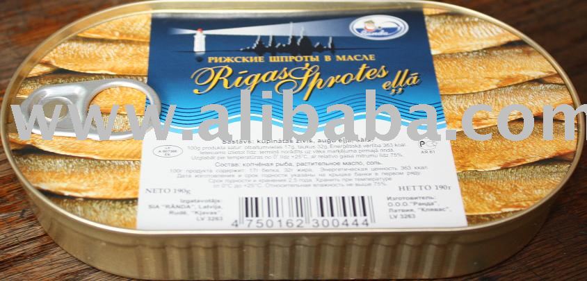 Riga sprats in oil 190 g Easy open