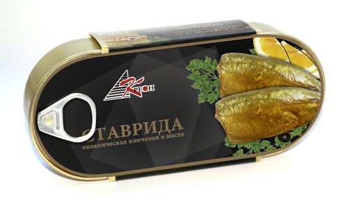 Canned smoked horse mackerel in oil