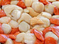  Frozen   Scallops  IQF with  roe 