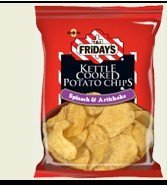 snack            NEW !! T.G.I. Friday s Kettle  Chip s - Spinach and Artichoke