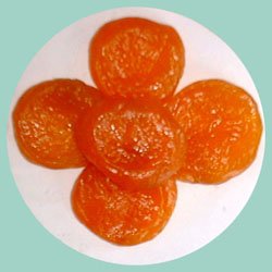  candied  peach and  candied  apricot