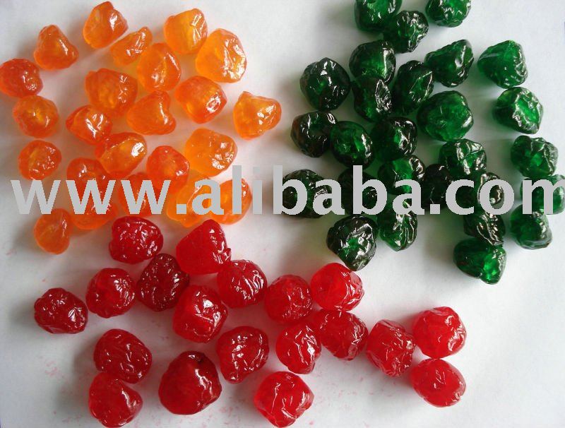 dried  big  cherry  ( red ,green,yellow,dark)