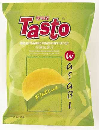 Tasto 75g Flat Cut Potato Chips -wasabi Flavor