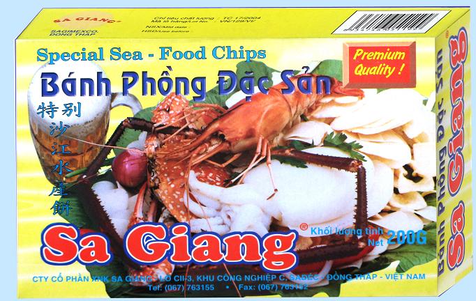 uncooked sea food crackers