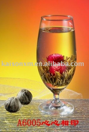 A60030 Green Blooming Flower Tea(Ingredients: Organic Green tea leaves, Lily,Chrysanthemum Flower)