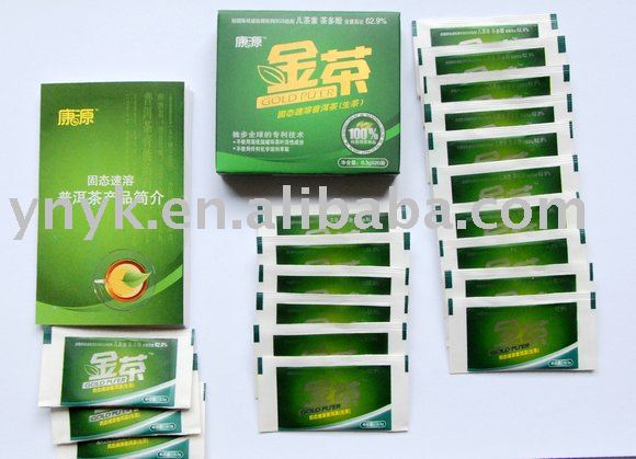 Green(Raw) tea(Box)GOLD PU ER(Anti-influenza virus H1N1 Radio resistance)Wholesale/ Retail