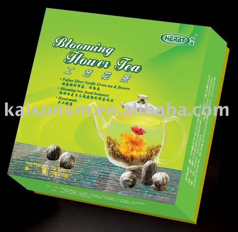Fujian Silver Needle Green Flower Tea Gift Box