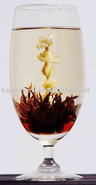 B6002 Art Tea/Blooming Tea contains Yang Gong Fu Black tea leaves, Jasmine Flower