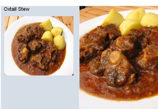 Beef Oxtail stewed