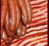 SMOKEHOUSE PRODUCTS & BACON (natural wood smoked)