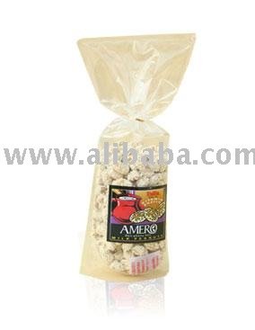 Peanuts with cappuccino coffee