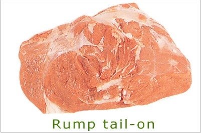 Veal meat:Rump tail-on