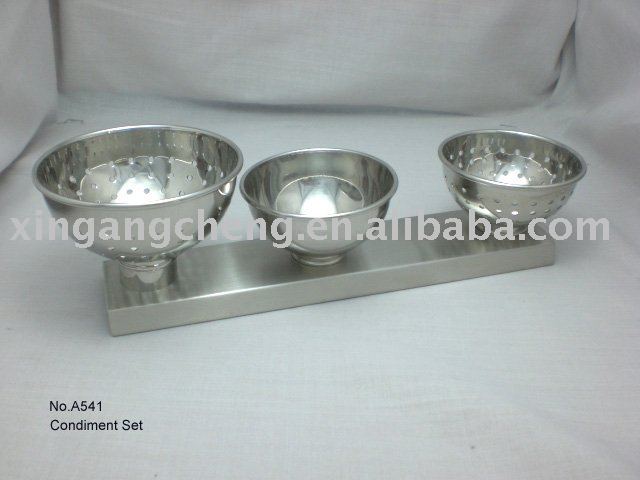 Stainless Steel Condiment Set