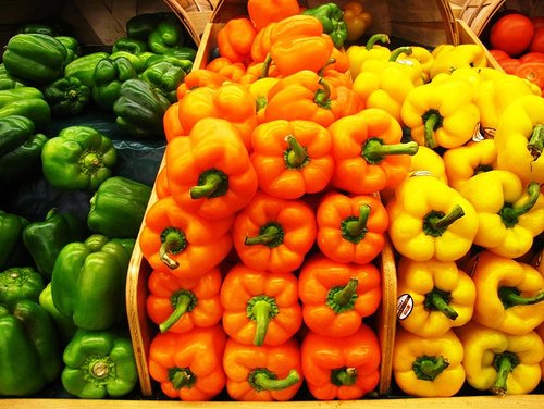 fresh Yellow Green and Resb sweet pepper( 2010 Crop Year)