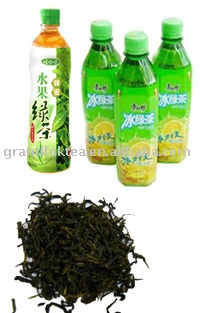 Raw of green tea drink