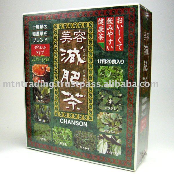 "Biyo-genpi-tea" healthy diet tea with 10 kinds of Chinese and Japanese herbs.