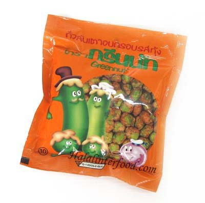 Halal Products Shrimp Flavored Crispy Green Peas, Thai Thailand Snack Hala