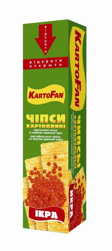 KartoFan (Flat potato chips) red caviar