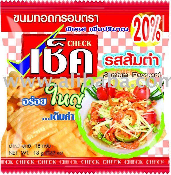 CHECKS Som Tum (Spicy Thai Salad) flavoured rice cracker snacks