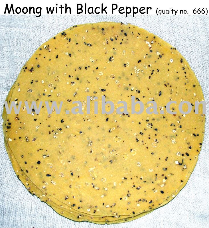 PAPAD (moong  with pepper Papad Quality No. 666)
