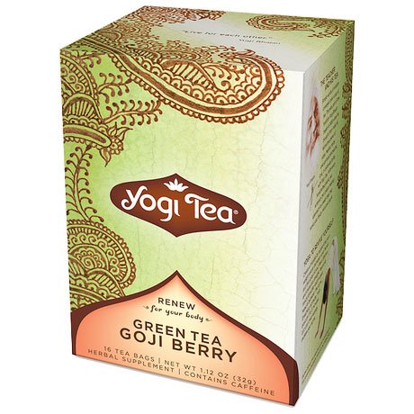 Green  Tea   Goji  Berry 16 bags; from Yogi  Tea 
