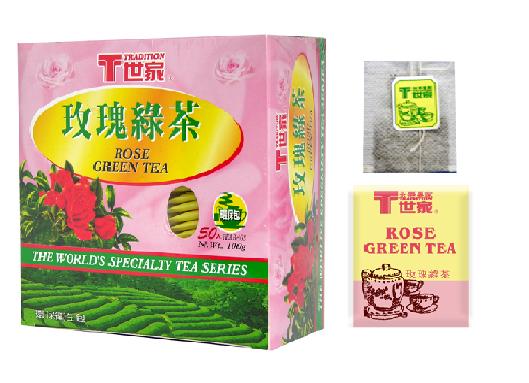 Rose Green Tea Bag, Paper Envelop