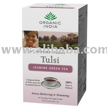 Tulsi Jasmine Green Tea 18 Tea Bags Box