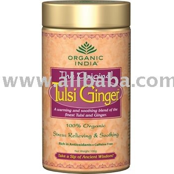 Tulsi Ginger 100 gram Loose Tea Tin