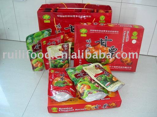 roasted chestnut kernels in soft pouch