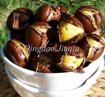 peeled, roasted and canned raw chestnuts