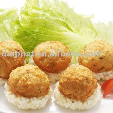 Fish Ball on Pop Rice