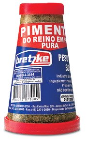 condiments :Pimenta Preta em Po 30g Saleiro