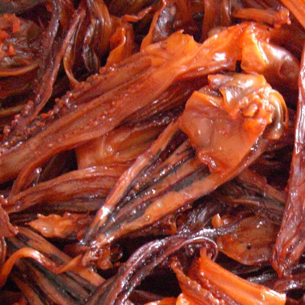 Salty-sweet squid snack.