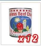 canned beef-- R Farm Canned Beef Chunks Box (12 28oz. cans)