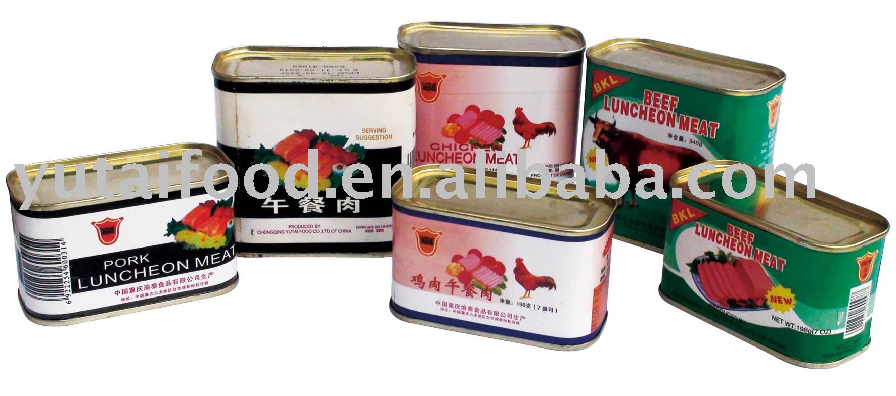  Canned  Food /  Pork  Luncheon Meat,  Beef  Luncheon Meat, Chicken Luncheon Meat