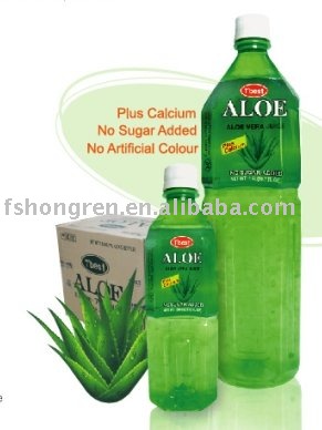 Aloe vera drink with fruit